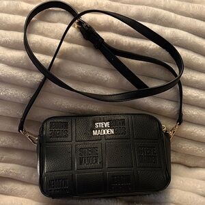 Steve Madden Black Embossed Crossbody Bag